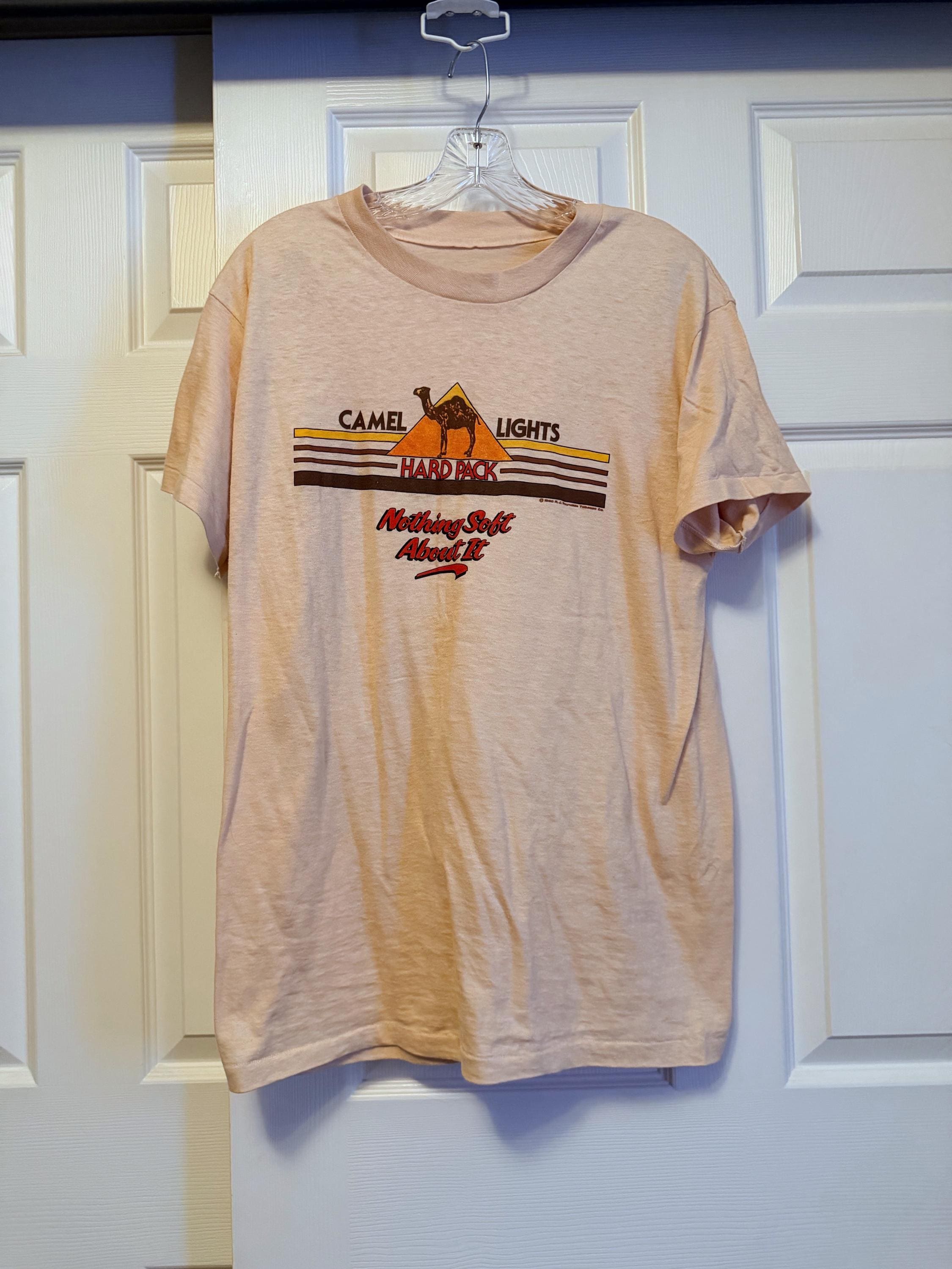 Vintage Single Stitch 1980 Camel Lights Cigarettes Hard Pack Tee