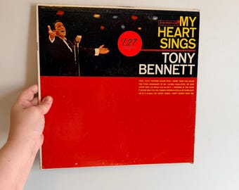 Vintage 1961 original Tony Bennett LP My Heart Sings vinyl record album