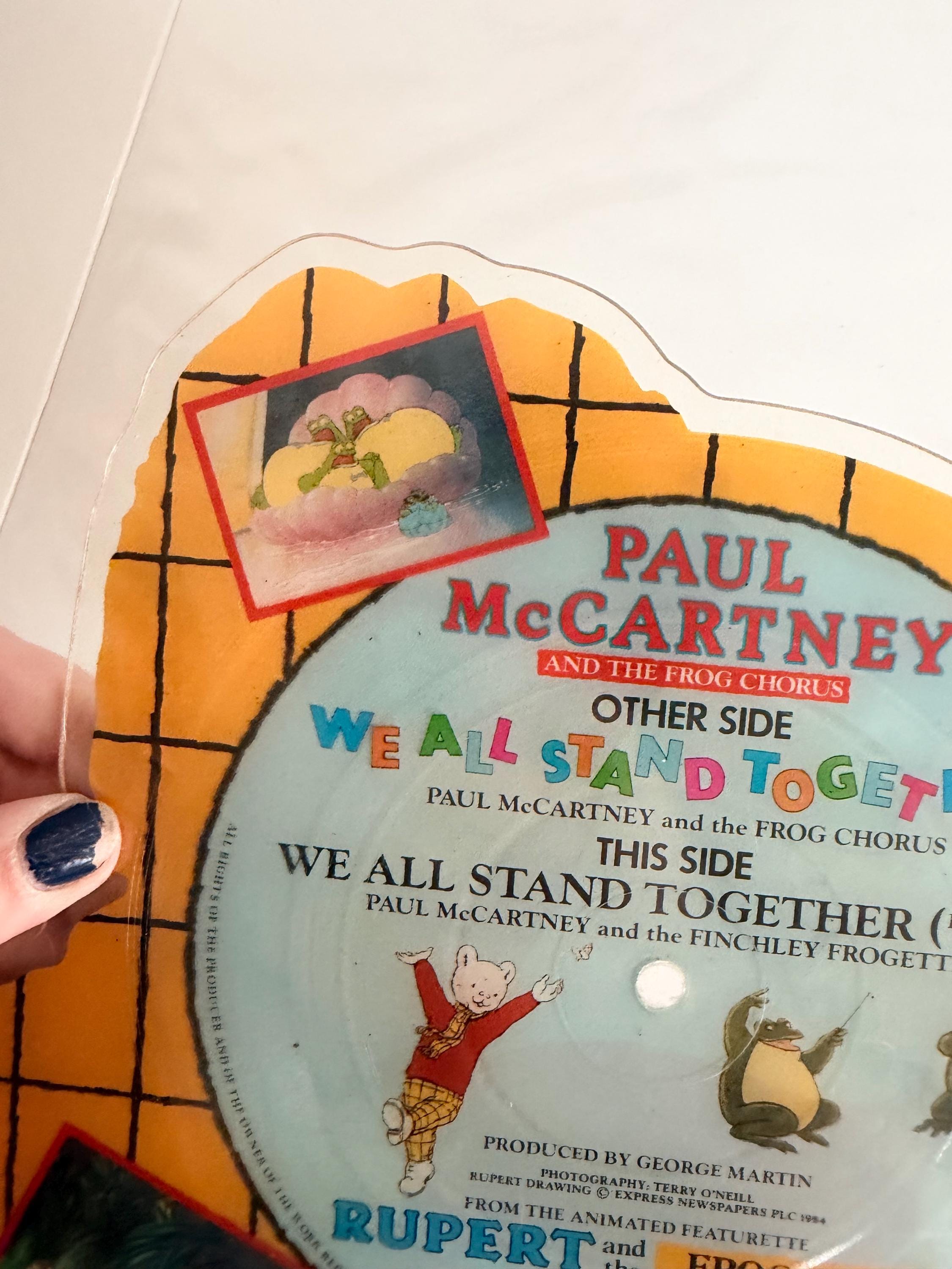 Vintage 1984 Paul Mccartney Frog Chorus Clear Picture Vinyl Record