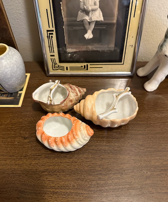 Choice of vintage porcelain ceramic seashell shell
