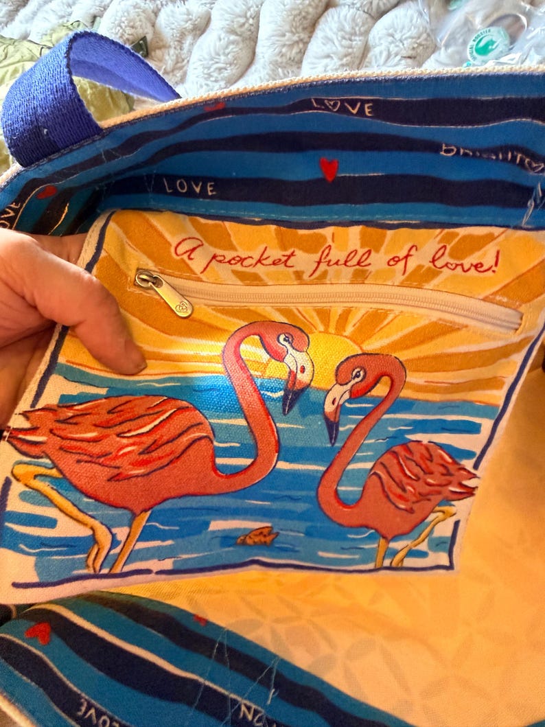 Brighton canvas tote bag Cherished Love heart bag bild 9