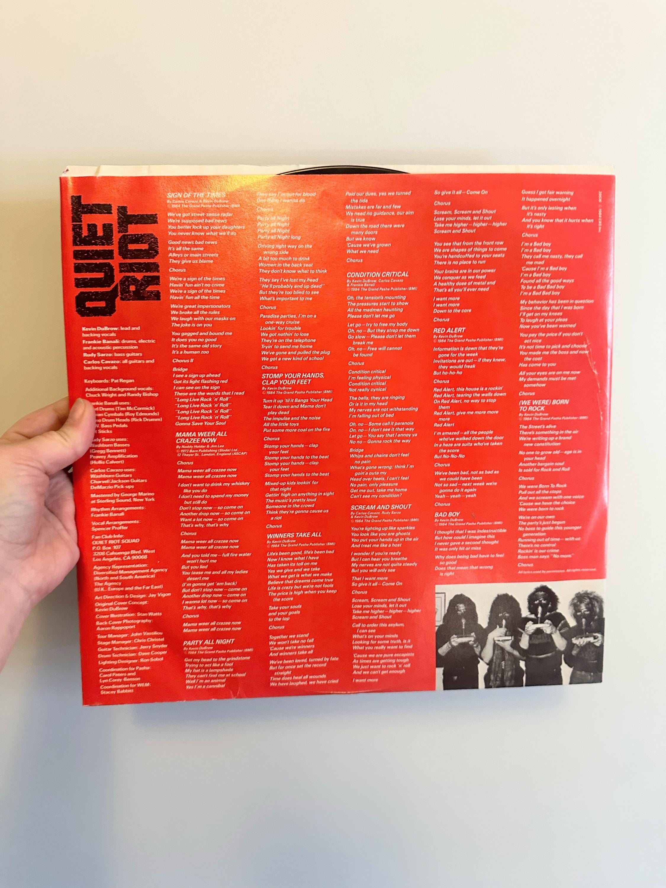 Vintage 1984 Quiet Riot Critical Condition First Pressing With