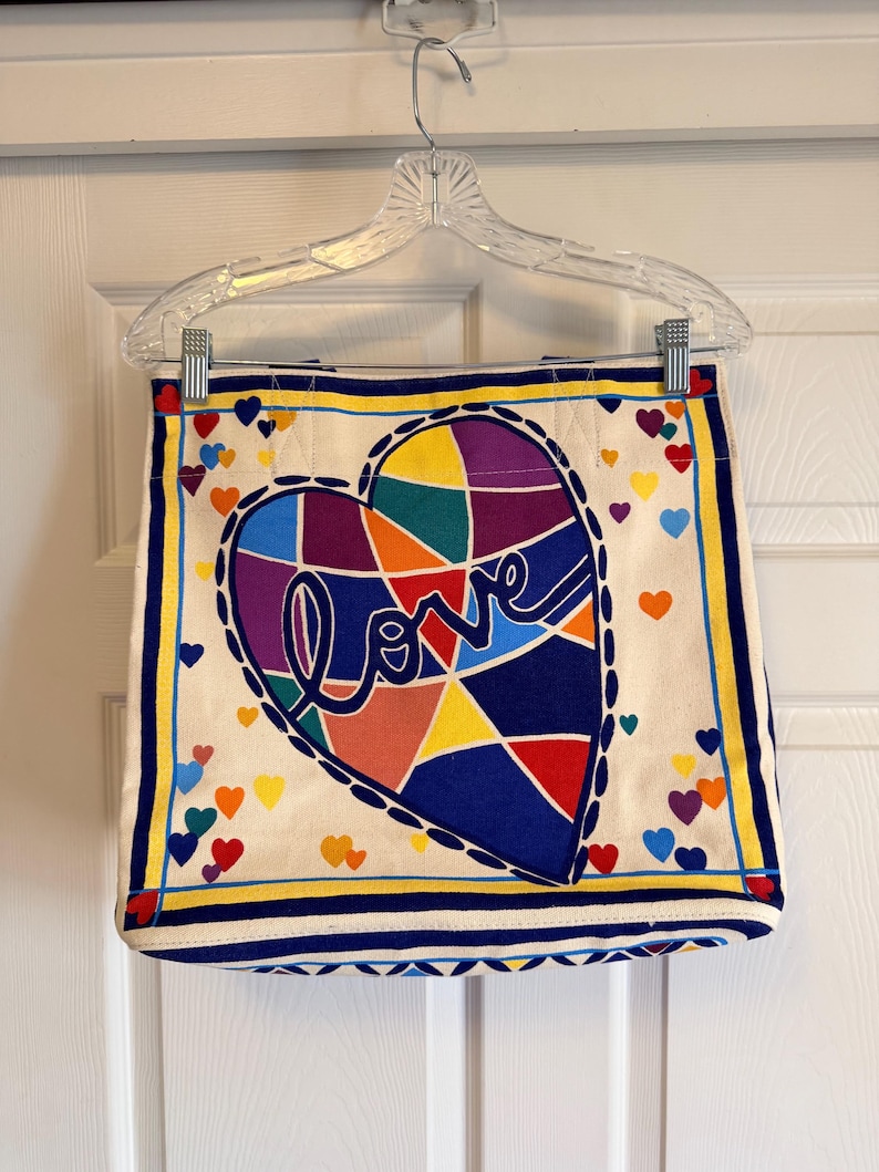 Brighton canvas tote bag Cherished Love heart bag bild 1