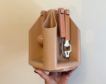 Vintage 1980s Kitchen Caddy Organizer with Measuring Cups & Bar Tools