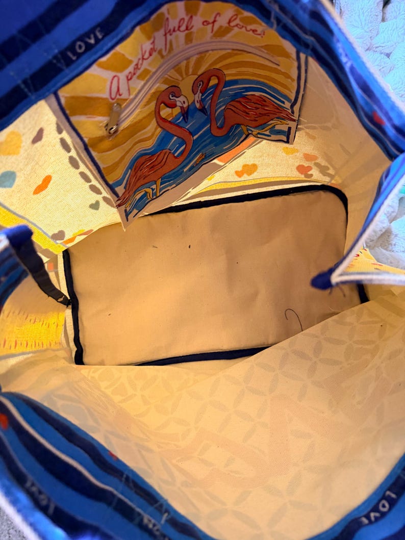 Brighton canvas tote bag Cherished Love heart bag bild 8