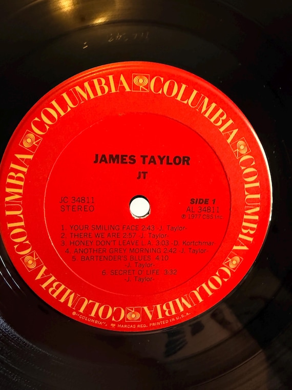 Vintage 1977 James Taylor LP JT Original Vinyl Record Album - Etsy