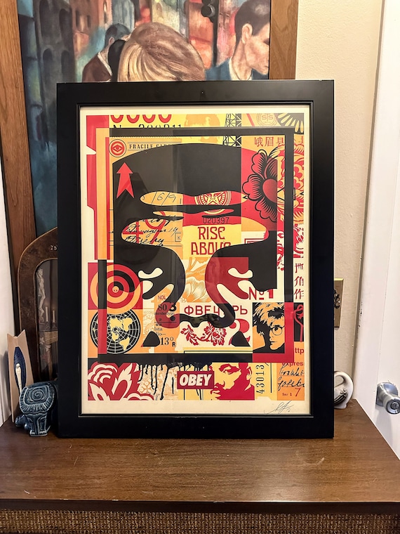 【新品】OBEY 3-FACE SIGNED POSTER SET OBEY 3-FACE COLLAGE Signed Offset Lithograph Set – OBEY GIANT