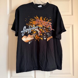 T-shirt Vintage Officiel Jeff Beck On Tour 2009 - Fruit Of The Loom - Taille S - Occasion