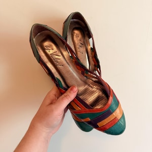Stacy Adams Textured leather loafers mix toe Stitching Details New Size 9.5M Vintage Shoe Company Brown Leather Boots Cap Toe Lace Up Mid  main image 4