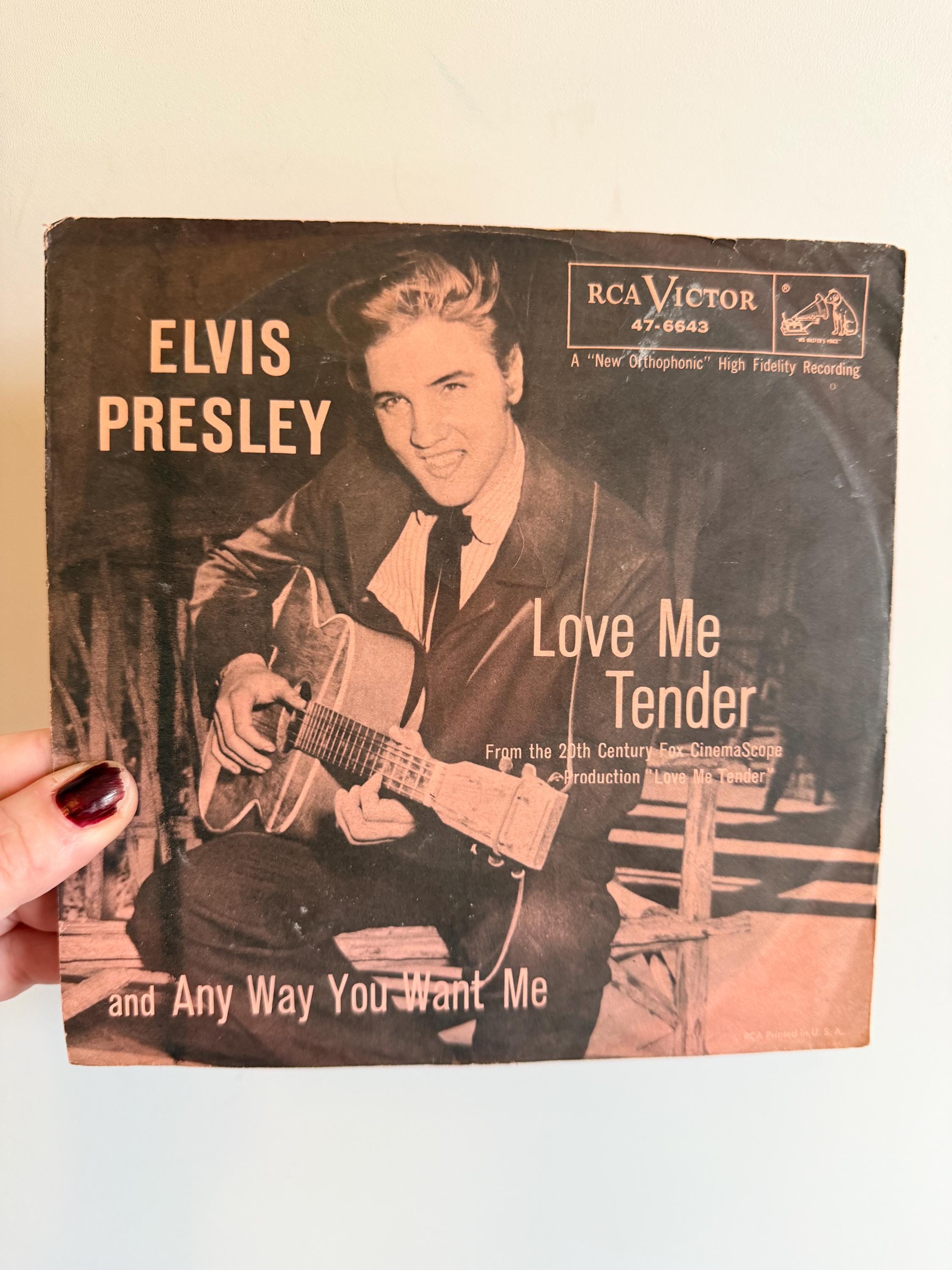 1960s Elvis Presley 45 Record Love Me Tender Any Way You Want Me