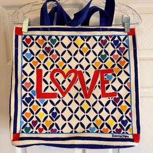 Brighton canvas tote bag Cherished Love heart bag bild 5