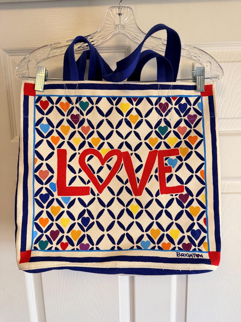 Brighton canvas tote bag Cherished Love heart bag bild 5