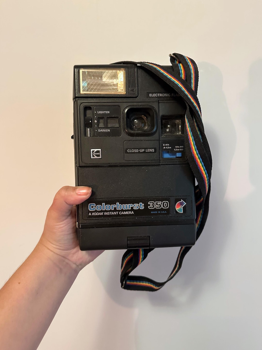 Vintage 1981 Kodak Instant Colorburst 350 Camera With Rainbow