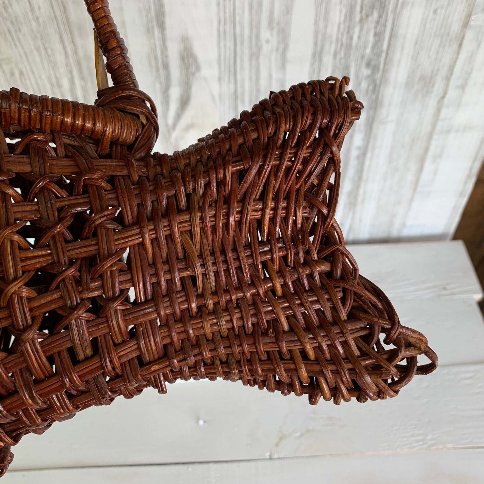 Wicker Rattan Fish Basket Etsy