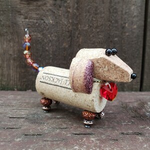 Wine Cork Dachshund, Valentines Gift for Dog Mom, Wiener Dog Gifts, Sausage Dog Gifts, Valentines Tiered Tray, Doxie Gifts, Vet Tech Gift