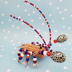 July 4th Tiered Tray Decor, Lobster Ornament, Coastal Coffee Table, Independence Day Gift, Nautical Decor, Summer Gift Ideas, Patriotic Gift