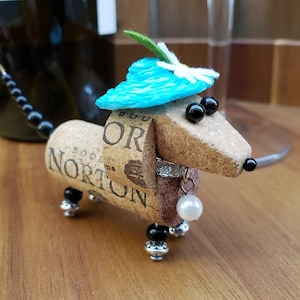Mothers Day Gift For Dog Mom, Gift For Dachshund Lover, Mothers Day Wine Gift, Wine Cork Art, Tiered Tray Decor, Dog And Wine, Sausage Dog