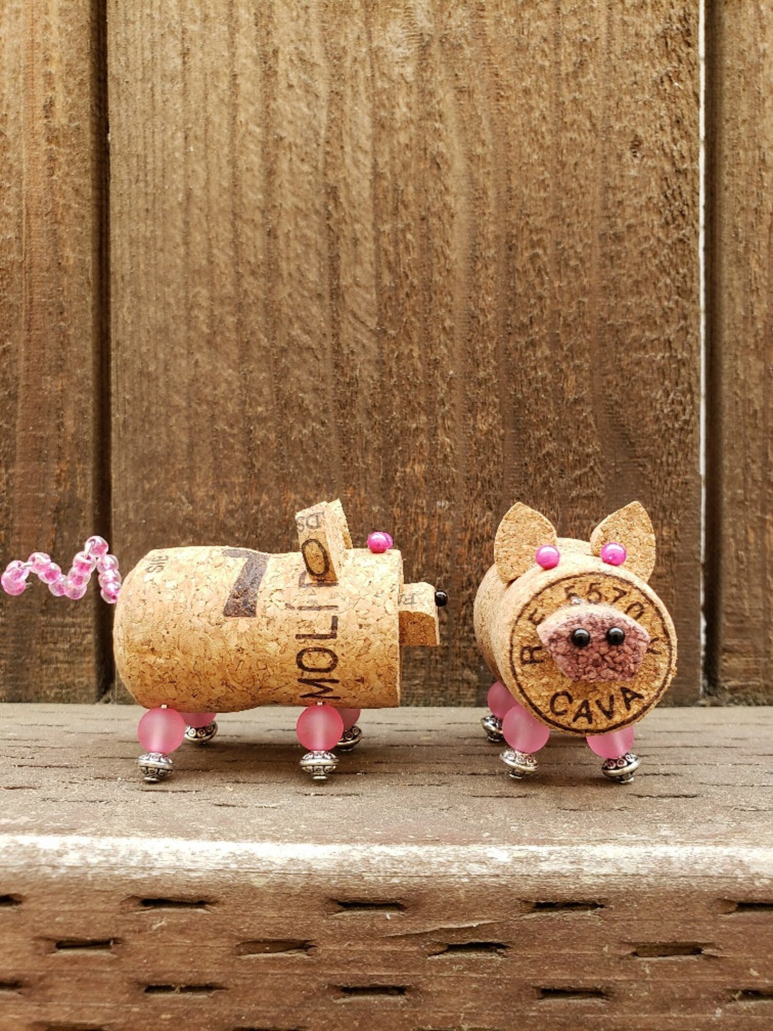 Champagne Cork Pig Pig Lover Tiered Tray Pig Kitchen Decor Etsy Polska