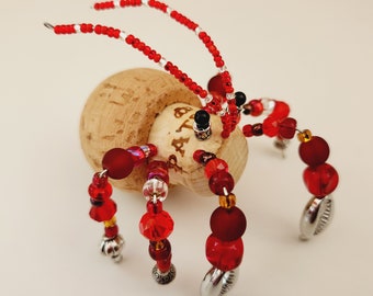 Hermit Crab Tequila Cork Figurine, Unique Bar Cart Accessories for Tequila Lover, Cute Nautical Decor for Beach House or Pool Cabana