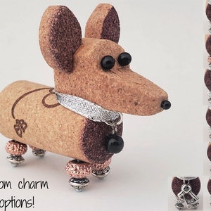 Corgi Gifts for Veterinarian Vet Tech Groomer, Personalized Dog Mom Grandma Present, Wine Cork Cubicle Tiered Tray Decor, Bar Cart Accessory