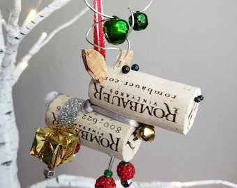 Reindeer Christmas Ornament, Table Decor, Vet Gift, Pet Sitter Gift, Mantel Decor, Tier Tray, Farmhouse, Rustic Decor, Ornament Exchange