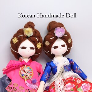 Fancy Korean Handmade Doll/Korean costume Doll/handmade doll/vintage doll/personalize name doll/world doll
