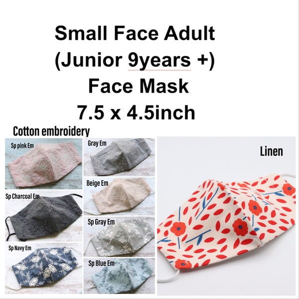 youth face mask with filter pocket/christmas mask/kids mask/ filter pocket face mask/fashion mask/junior mask/small face mask/check mask