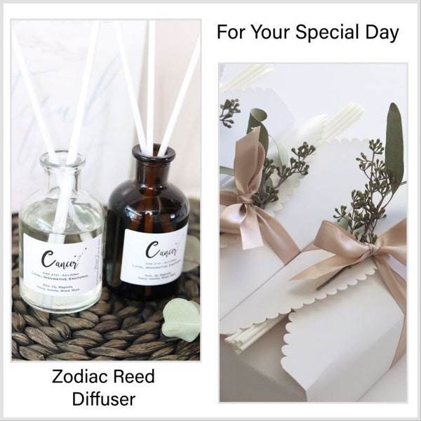 Zodiac Reed Diffuser Oil/Cancer Reed Diffuser/Perfect Zodiac Gift/4oz Reed Diffuser oil