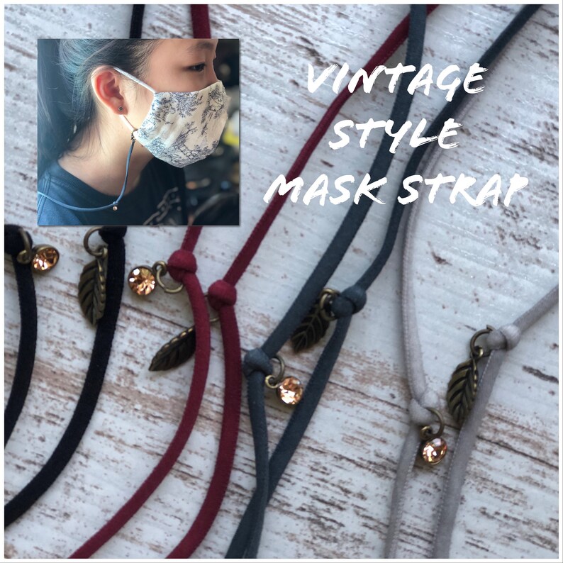 Beads necklace/Face Mask Lanyard/ Vintage style Mask Etsy