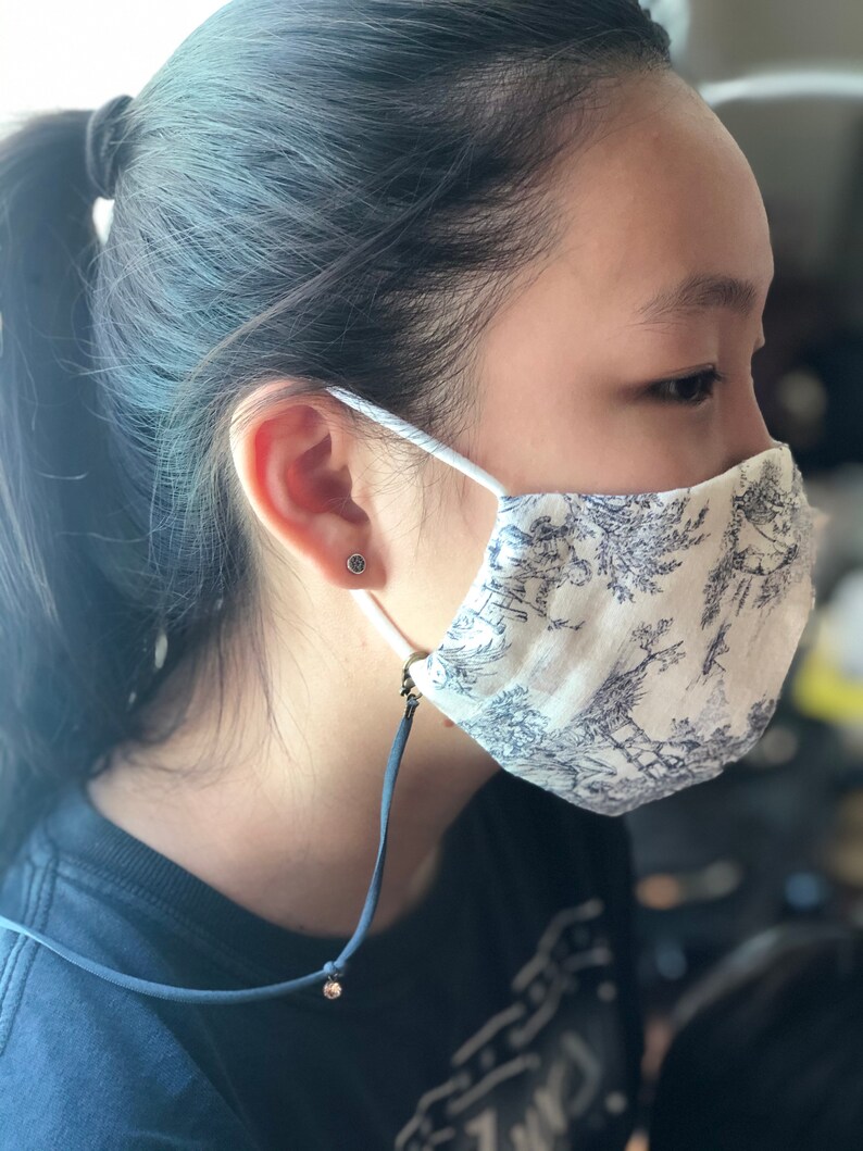 Beads necklace/Face Mask Lanyard/ Vintage style Mask Etsy