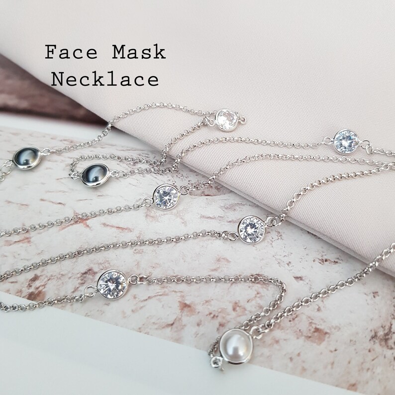 Pearl Necklace/ Face Mask Necklace /butterfly Mask Chain/ Face Etsy