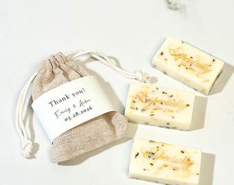 Handmade Goat milk Wedding Favor Soap,Mini guest Soap, Bridal shower favors,Rustic thank you gift