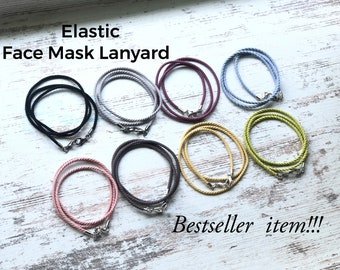 Elastic face Mask lanyard/holiday gift / Face Mask Holder/ Adult and Kid Mask Holder/ small gift/bestseller lanyards/allergy free lanyard