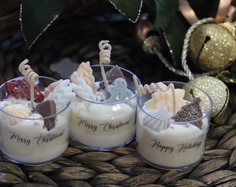 Mini Christmas Candle: 2oz Soy Wax Holiday Favor