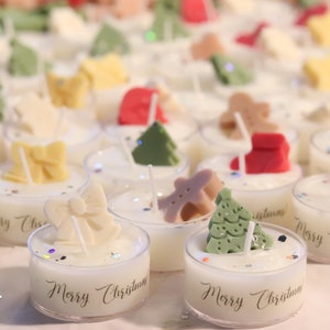 Gingerbread Scented Christmas Tealight Soy Candles: Holiday Favors