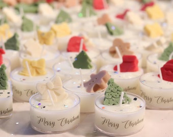 Gingerbread Scented Christmas Tealight Soy Candles: Holiday Favors