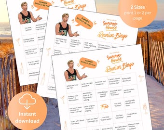 Summer House S10 Reunion Bingo — 6 druckbare Karten