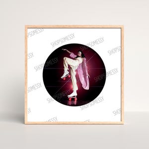 70s Roller Skating Girl Fine Art Poster Print, Retro Skateboard Wandkunst, Vintage Rollschuhrin Bild, Boho Decor