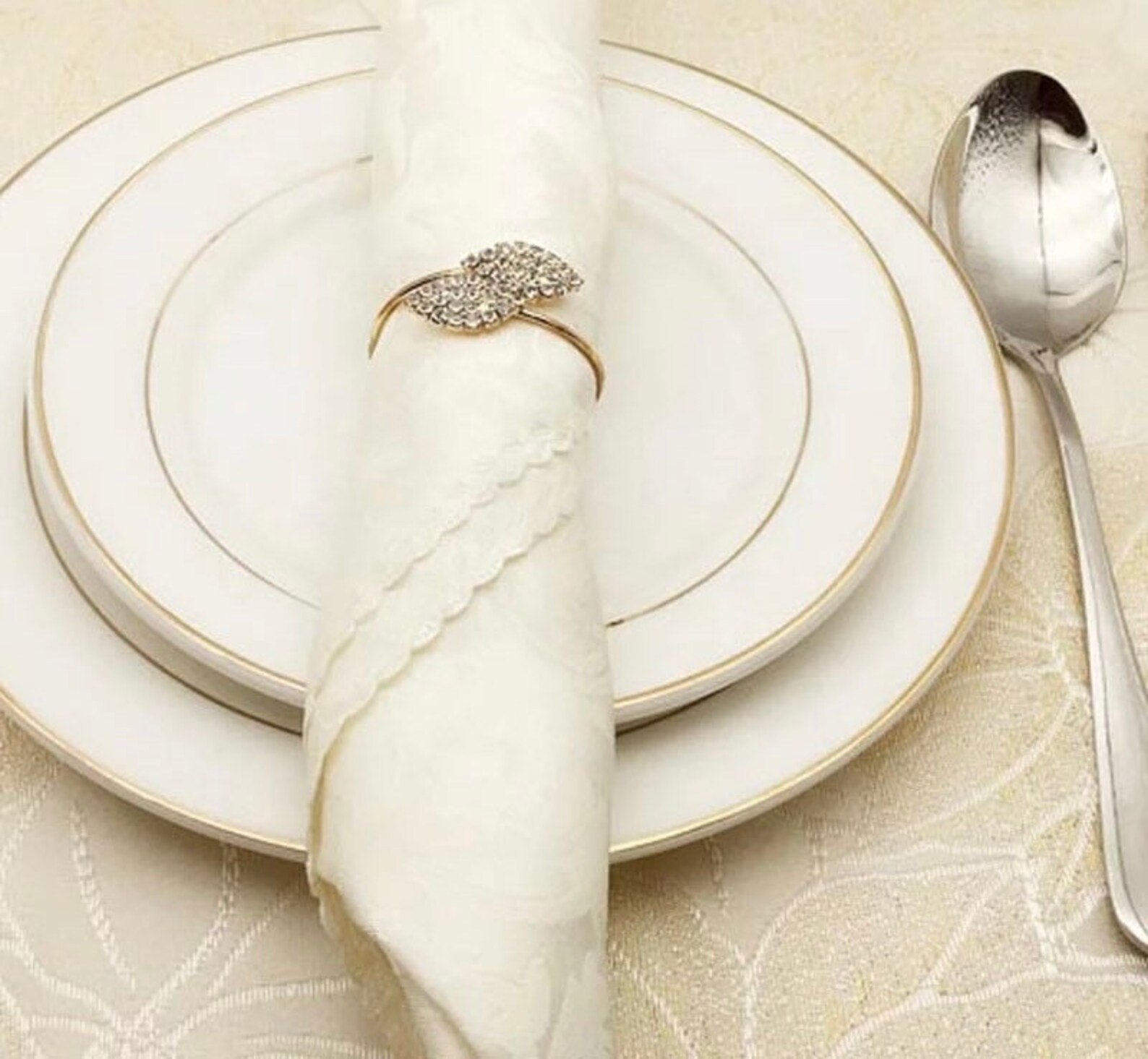 Wedding Decoration Napkin rings Gold Napkin Ring Bling Etsy