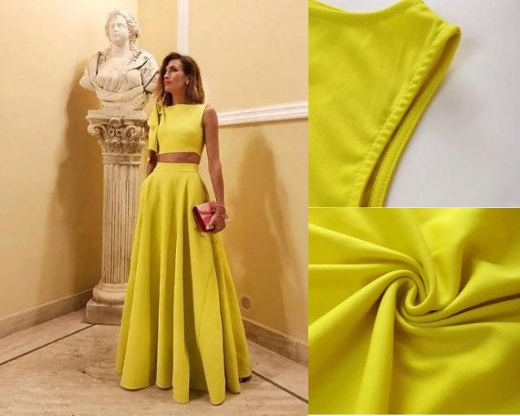 two piece dress long skirt