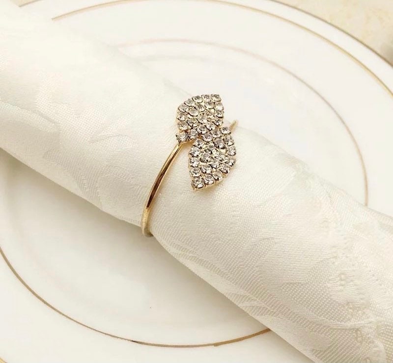 Wedding Decoration Napkin rings Gold Napkin Ring Bling Etsy