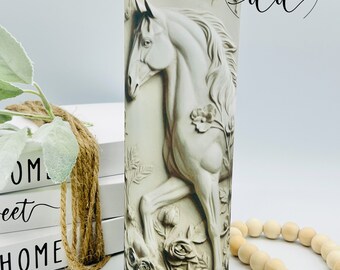 3D horse glow in the dark tumbler