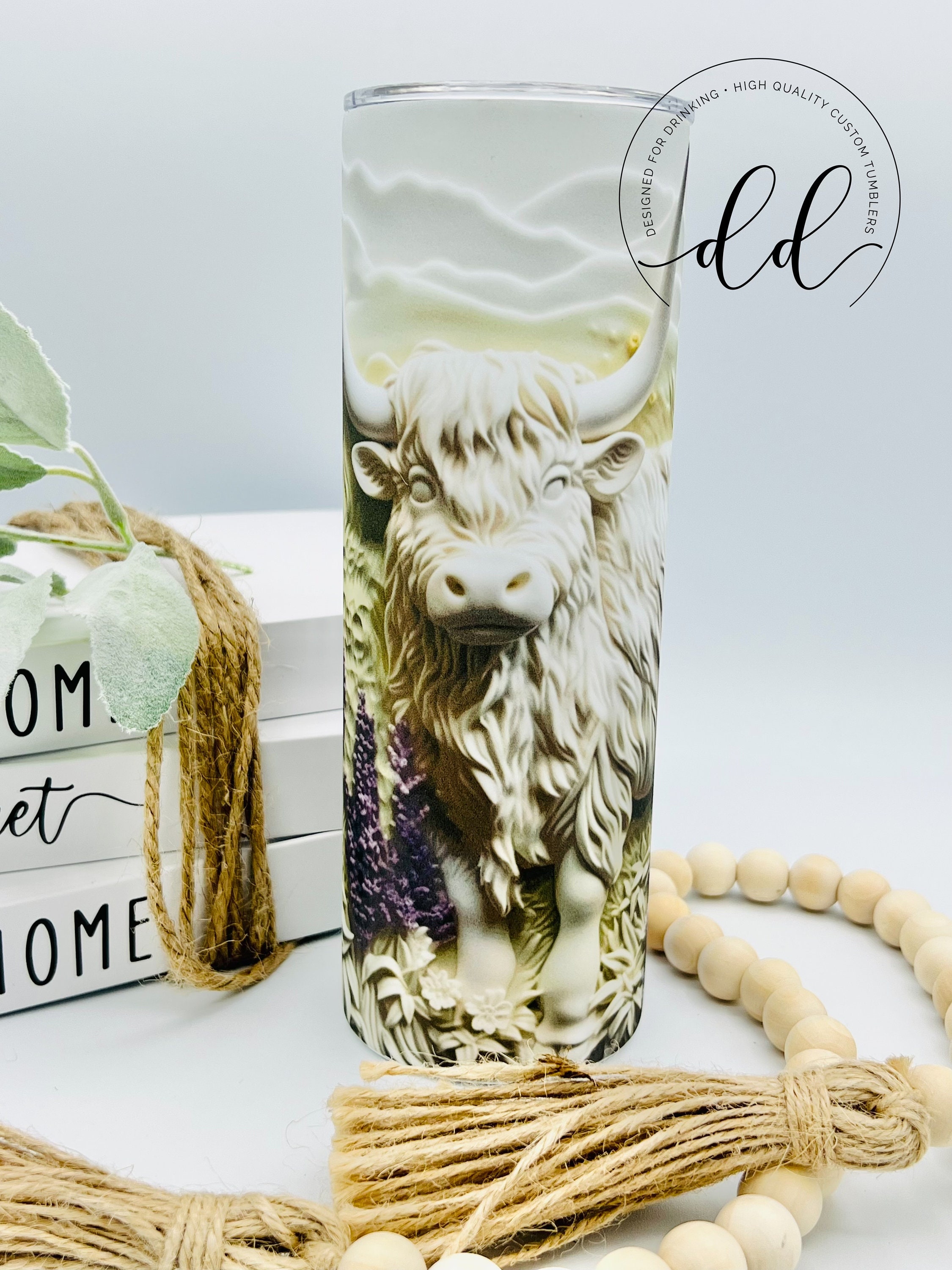 3D Sublimation Highland Cow Tumbler 20 Oz Glows in the Dark - Etsy