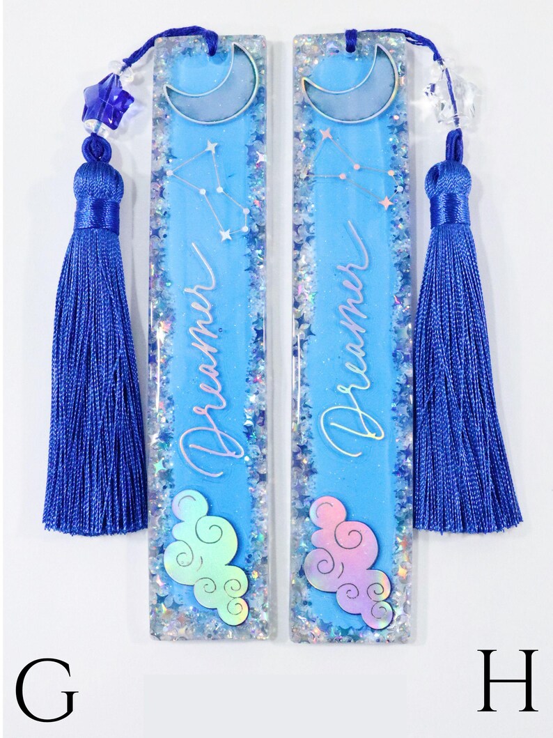 Holographic Celestial Sun, Moon, and Stars Bookmark With Star Tassel ...