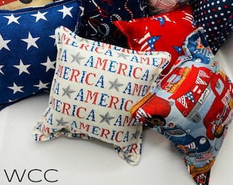 Decorative Mini Pillows | Tiered Tray Decor | Pillow |Memorial Day Pillow | Independence Day Pillow | 4th of July Tiered Tray Decor