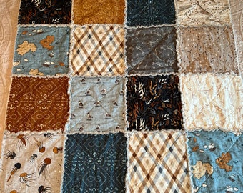 Toddler Rag Quilt | Baby Rag Quilt | Rag Quilt | Baby Blanket | Baby Shower Gift | Baby Boy Blanket