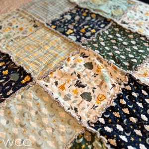 Toddler Rag Quilt | Childrens Quilt | Rag Quilt | Baby Boy Blanket | Baby Shower Gift