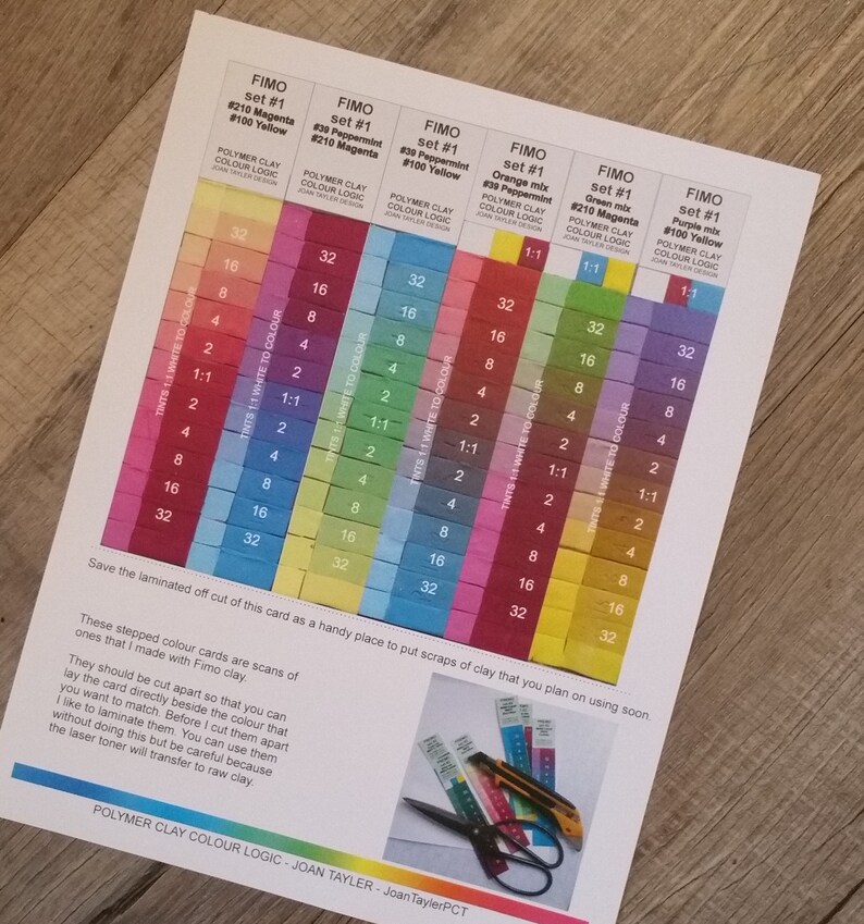 Downloadable Fimo01 Stepped Colour Cards - Etsy