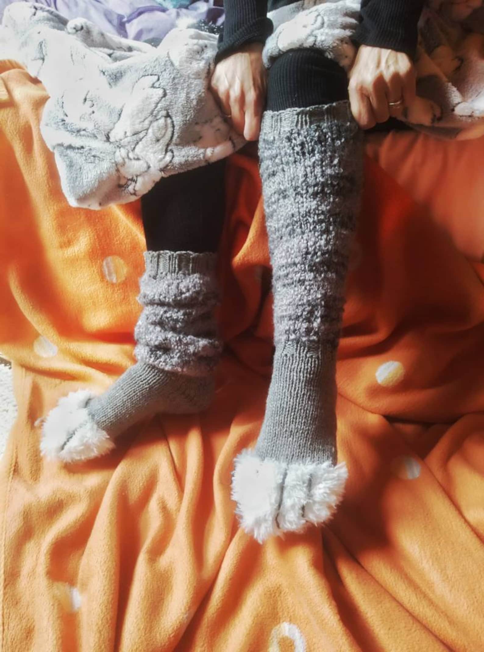 Cat paw sock Paw socks hand knit Knitted socks Socks Cool | Etsy