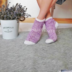 Netzsocken aus Baumwolle gestrickt